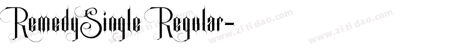 RemedySingle Regular字体转换